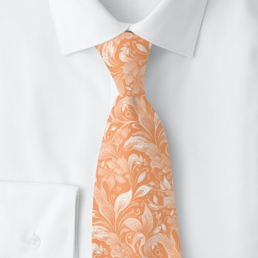 Perzik Botanische Batik Stropdas