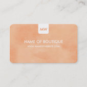Perzik Boutique QR Code Ontwerp Visitekaartje (Voorkant)