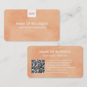 Perzik Boutique QR Code Ontwerp Visitekaartje