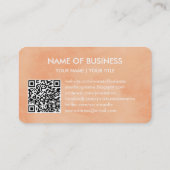 Perzik Boutique QR Code Ontwerp Visitekaartje (Achterkant)