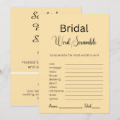 perzik bruids woord scamble spel kaart (Voorkant / Achterkant)