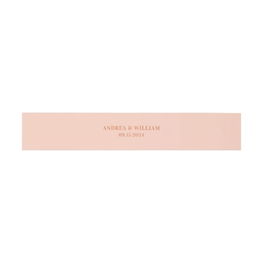 Perzik bruiloft uitnodigingen wikkel (Vlak)