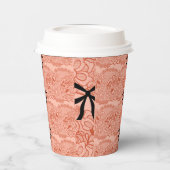 Perzik bruiloftsborrel papieren bekers (Links)