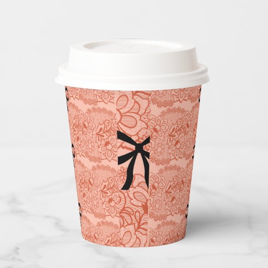 Perzik bruiloftsborrel papieren bekers (Links)