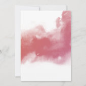 Perzik Burgundy Blush Floral, Waterverf bruiloft Kaart (Achterkant)