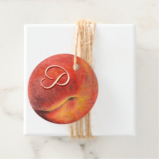 Perzik cadeau Labels (In situ)