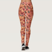 Perzik Cardio Amaryllis Esthetische Dank Geschenke Leggings (Achterkant)