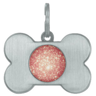 Perzik Champagne Sterren Huisdieren Naamplaatje