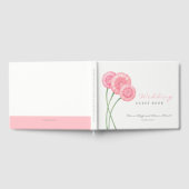 Perzik Chrysanthemum Bruiloft Gastenboek (Volledig)