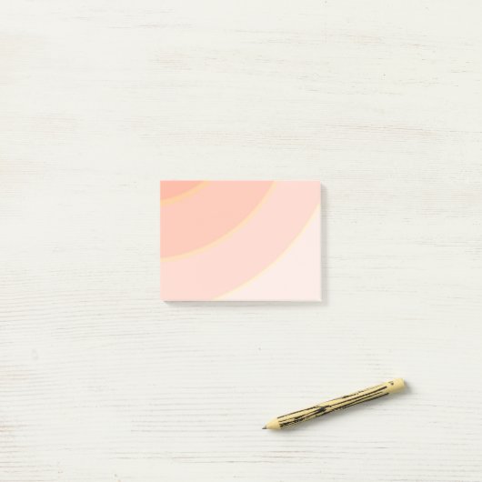 Perzik Circulaire wervelingen ombre Post-it® Notes (Op bureau)