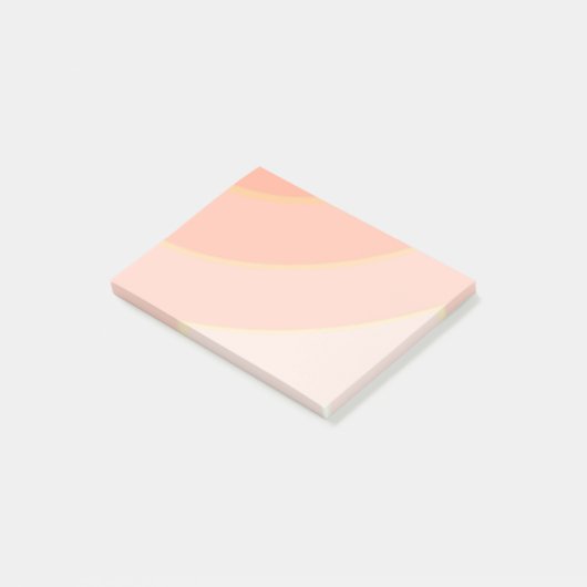 Perzik Circulaire wervelingen ombre Post-it® Notes (Schuin)