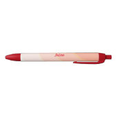 Perzik Circulaire wervelingen ombre Zwarte Inkt Pen (Bodem)