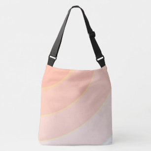 perzik cirkelvormige wervelingen ombre crossbody tas