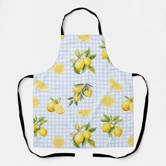 Perzik Citroen Gingham Schort (Voorkant)