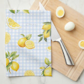 Perzik Citroen Gingham Theedoek (Quarter Fold)