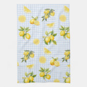 Perzik Citroen Gingham Theedoek (Verticaal)