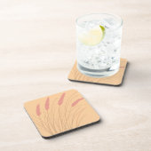 perzik coaster met strandgrasonderwerp bier onderzetter (Rechterzijde)
