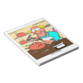 Perzik Cobbler Grappige LTCartoons Notitieblok (Schuin)