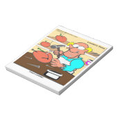 Perzik Cobbler Grappige LTCartoons Notitieblok (Linkerzijde)