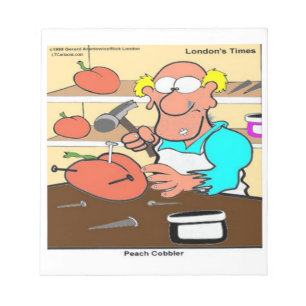 Perzik Cobbler Grappige LTCartoons Notitieblok