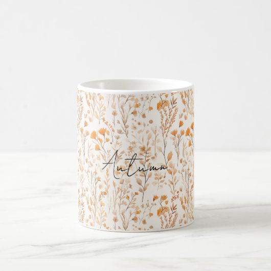 Perzik Crème Bloemen Koffiemok (Center)