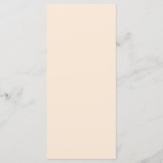 Perzik Crème Bloom bruiloft Menu (Achterkant)