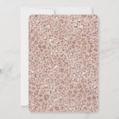 Perzik Crème Blush Luipaardprint Glitters Kaart (Achterkant)