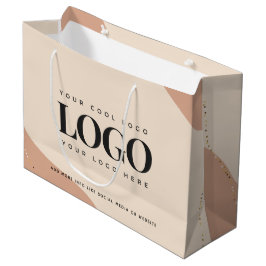 Perzik Crème Gouden Stippen Custom Logo Grote Cade Groot Cadeauzakje
