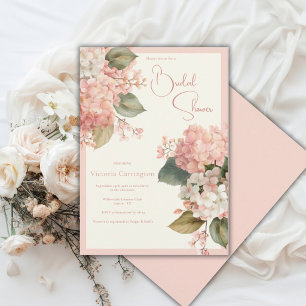 Perzik Crème Hortensia's Elegante Bruidsmeisjesbor Kaart