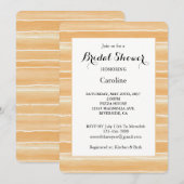 Perzik Crème Strepen Bruidsmeisjesfeest Kaart (Voorkant / Achterkant)