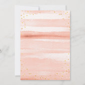 Perzik crème wit rozen bloemig goud Baby shower Kaart (Achterkant)