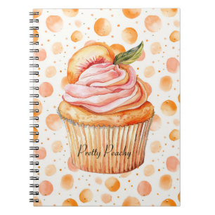 Perzik Cupcake Whimsical Stippen Notitieboek