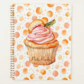 Perzik Cupcake Whimsical Stippen Planner (Voorkant)