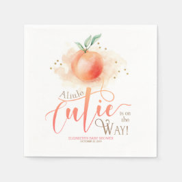 Perzik Cutie Baby shower Servet