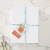 perzik dank u cadeau Label, Baby shower, bruids Cadeaulabel (Met Touw)