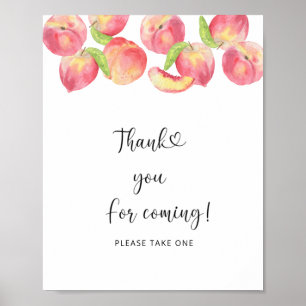 Perzik \ Dank u voor het komende Poster