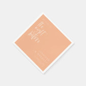 Perzik de avond voor repetitie diner servet (Hoek)