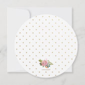 Perzik Dream Garden Floral sla de datum op Kaart (Achterkant)