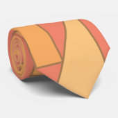 Perzik Driehoek Geometrisch  Stropdas (Opgerold)