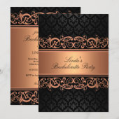 perzik-dwarsbalk | Uitnodiging voor vrijgezellenfe (Voorkant / Achterkant)