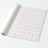 Perzik Eenhoorn Buste Cadeaupapier (Uitgerold)