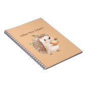 Perzik Egel Groene Bladeren Dromen Notitieboek (Rechterzijde)