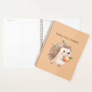 Perzik Egel Groene Bladeren Dromen Planner