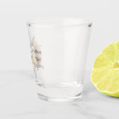 Perzik Egel Groene Bladeren Dromen Shot Glas (Rechts)