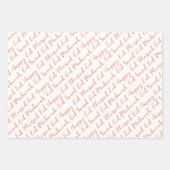 Perzik Eid kalligrafie Masjid Patroon Ontwerp Inpakpapier Vel (Voorkant 2)