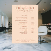 Perzik, Elegant, Salon prijslijst Poster