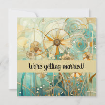 Perzik en Beige Bloemen Abstract