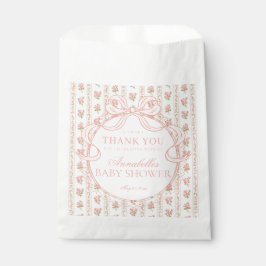 Perzik en Beige Fantasie Bloemige Baby Shower Dess Bedankzakje