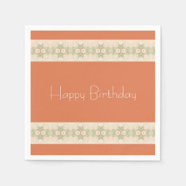 Perzik en beige servet