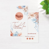 Perzik en blauw tropisch bijsluiter visitekaartje (Bureau)